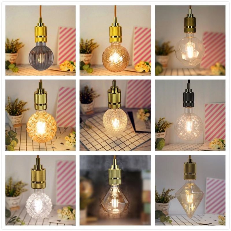 110 Flat Drill Smoky Clear Amber E27 6W LED Lamp