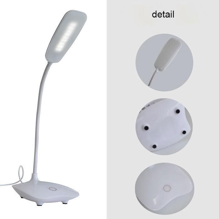 LED Desk Lamp Foldable Dimmable Touch Table Lamp DC5V USB Powered Table Light 6000K Night Light Touch Dimming Portable Lamp