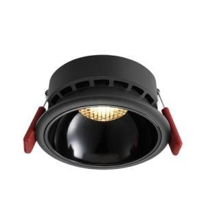 Triac 0-10V and Dali Dimming CRI&gt;90 Anti-Glare COB LED Downlight for Shopping Malls