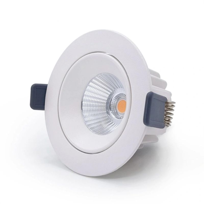 European Standard Recessed COB 3inch 7W Adjustable Gimbal Trim LED Downlight