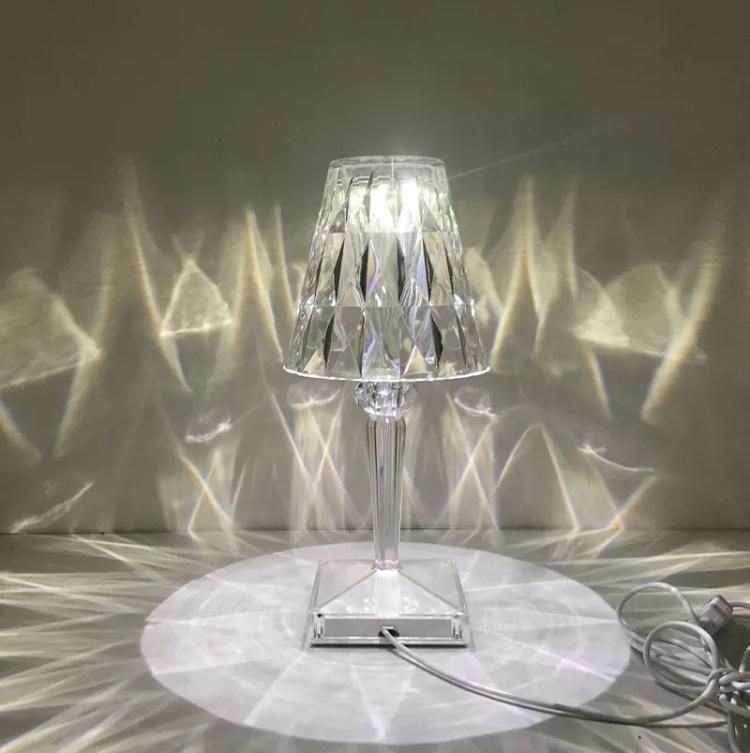 Modern Luxury Bar Restaurant Hotel Dimmable Crystal Acrylic LED Table Lamp