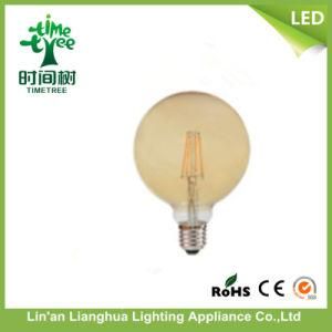 G125 4W 85-265V Indoor Retro 85-265V Glass E27 LED Filament Bulb Light