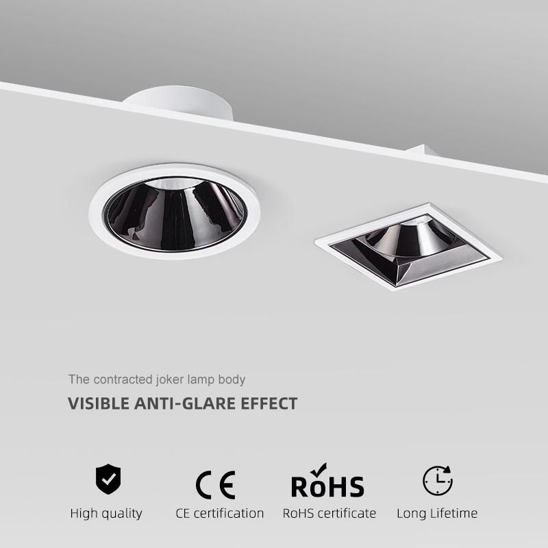 Commercial Home Home Die-Cast Aluminum Anti-Glare Hidden Indoor Lighting COB Recessed Spot-It LED Downlight