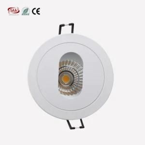 Cut out 90mm Hotel Lighting Anti Glare 9W Dimmable COB LED Downlight