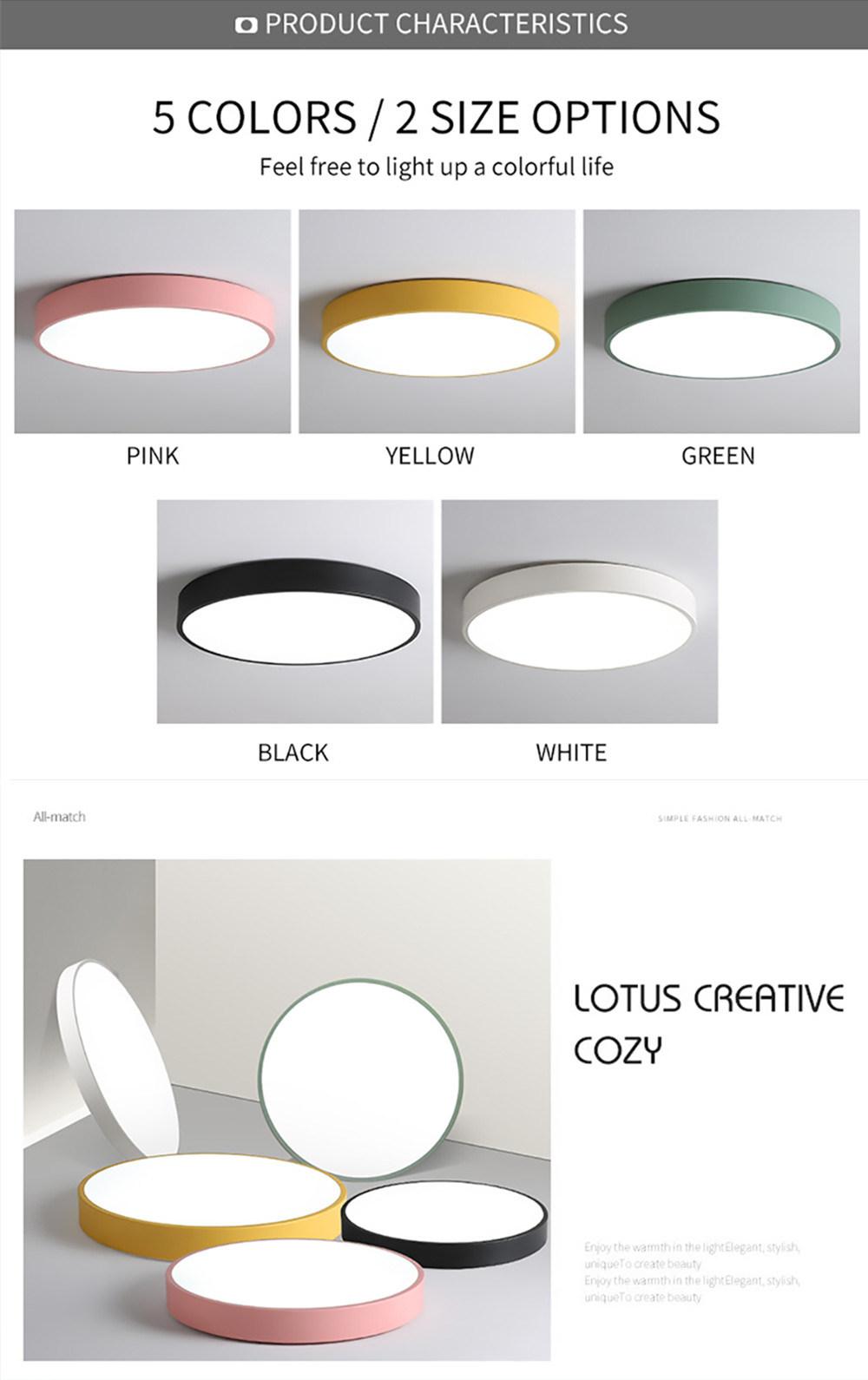 Different Colors Hot Selling Room Decoration LED Ceiling Lamp Light