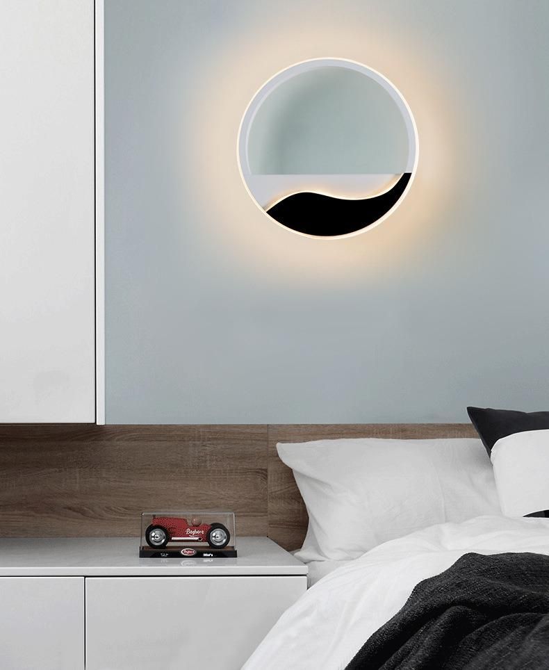 LED Wall Light Nordic Postmodern Minimalist Wall Light Round Background Wall Light