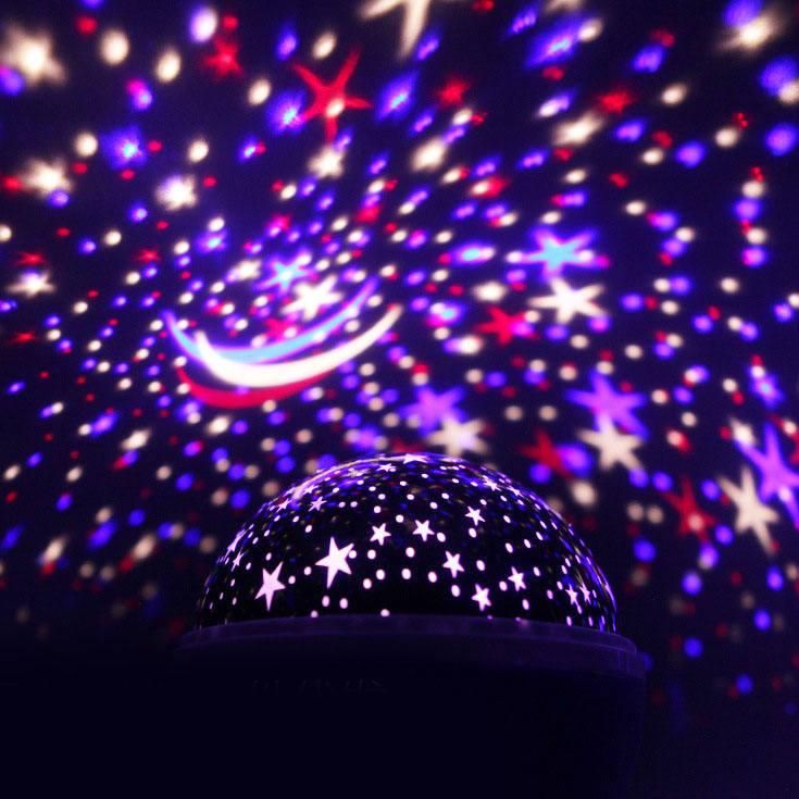 New 2021 USB Rechargeable Colorful Rotatable Baby LED Star Starry Night Light Projector for Kids