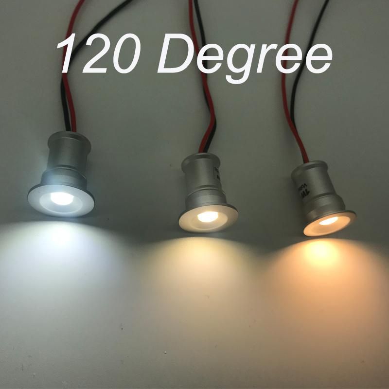 1W 12V LED Cabinet Lamps Stair Wall Spotlight 15mm Cutout Ceiling Downlight CE RoHS DIY Lighting