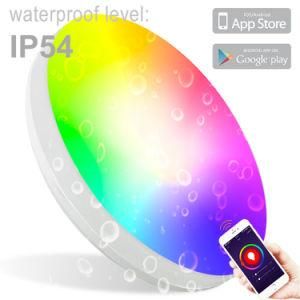 RGB Color Changing CCT Tunable Voice Remote Control IP54 30W Smart Tuya Ceiling Light LED
