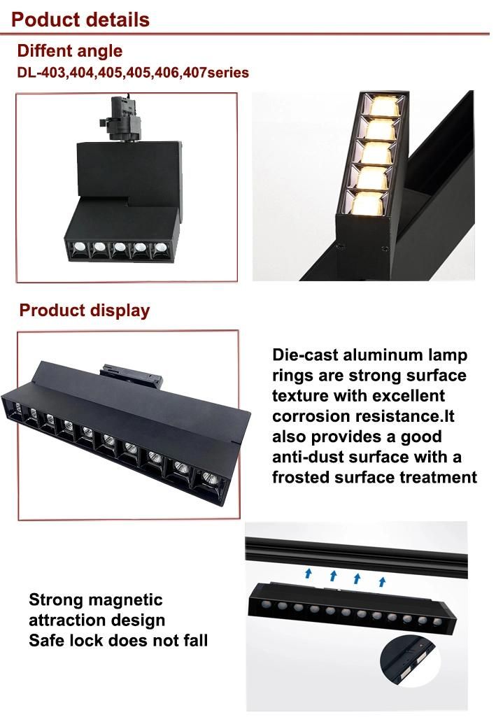 COB Mini Bar Adjustable Angle 12W 10W 20W Exhibition Spot Folding Line LED Magnet Light