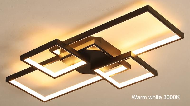 Villa Aluminum Acrylic Modern Lights for Living Room Black Nordic 2021 Lighting Fixtures