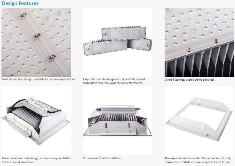 120W 150W 180W Antex LED Canopy Gas Station Light