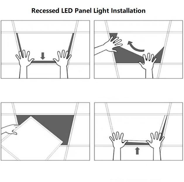 China Factory 60*60/595*595 2*2FT LED Panel Light LED Ceiling Light LED Light Linear LED Lighting Backlit/Edgelit Lights Energy Saving Suspended LED Panel Lamp