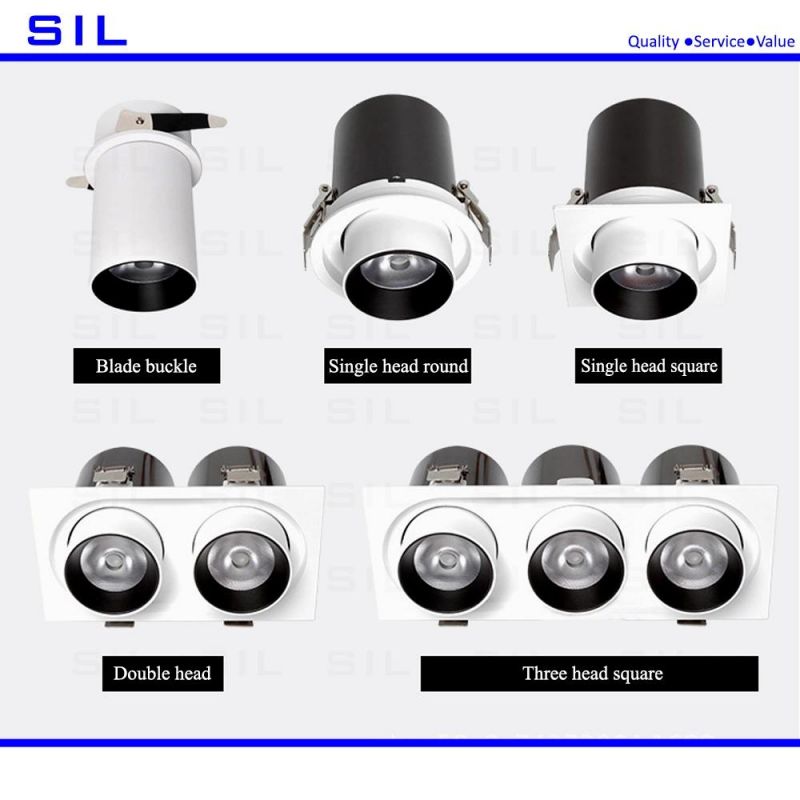 20W Commercial Indoor Spotlight Adjustable Recessed Ceiling LED Spot Light