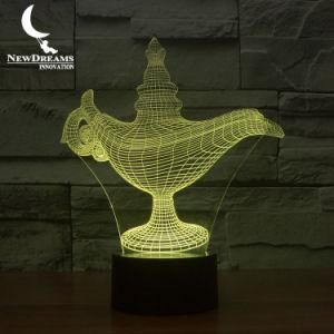 Novelty 3D Color Change Aladdin Wonderful Lamp