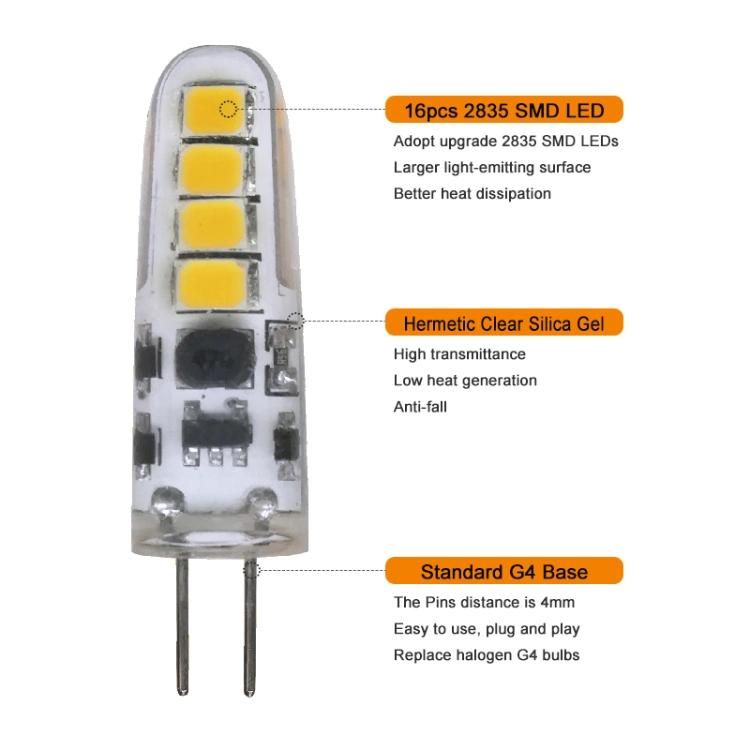 Chandelier Application AC12V Bi Pins G4 LED Light