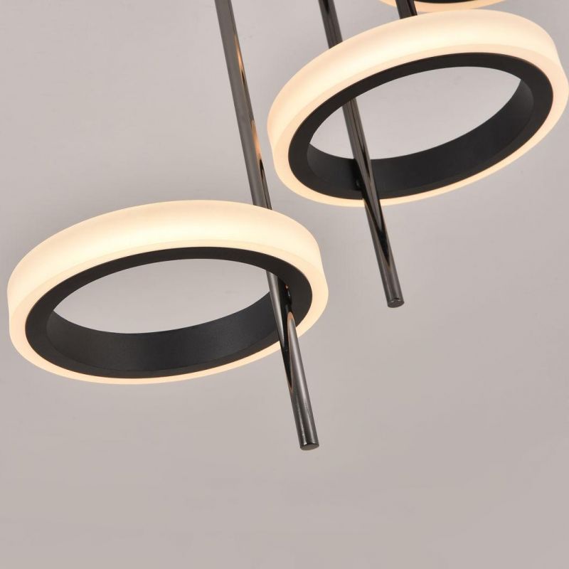 Masivel Simple Nordic Two-Ring Design Home Living Room LED Ceiling Light