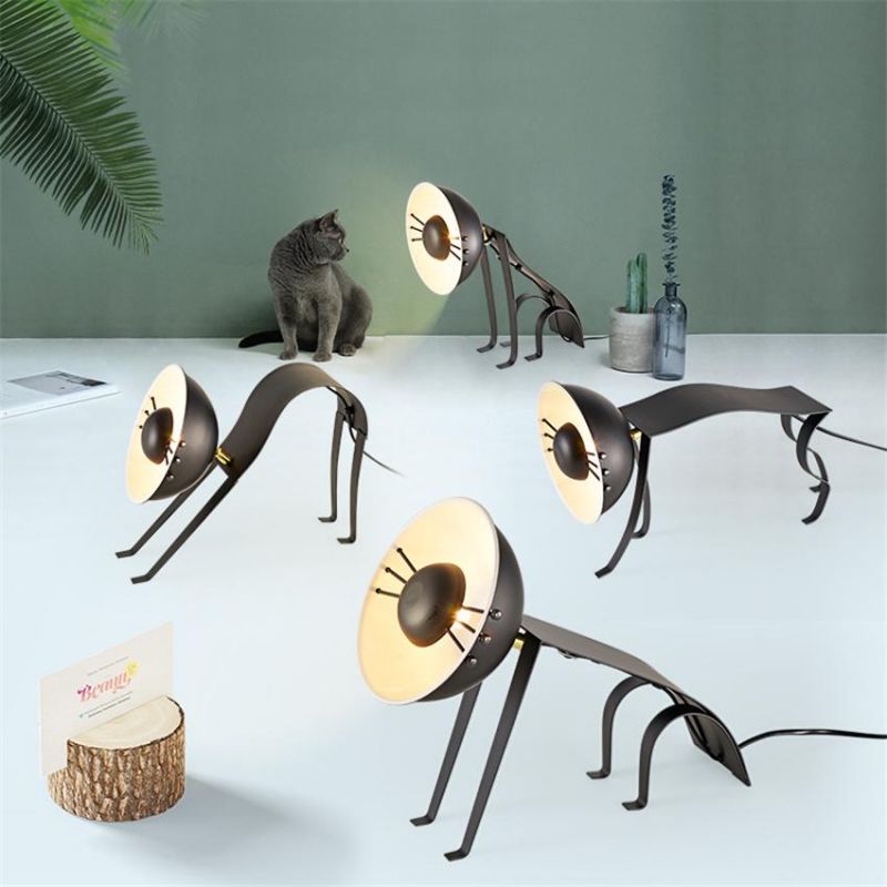 Nordic Iron Cat Black Modeling Dynamic Cat Table Lamps (WH-MTB-33)