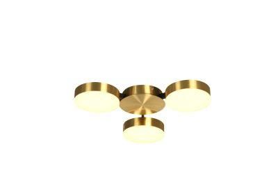 Masivel Factory Modern Nordic Style Lights Three-Ring Decoration Black and Brass Metal Ceiling Light