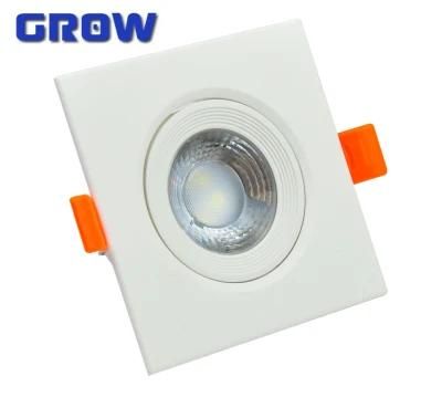 New CE RoHS Square Recessed Adjustable LED Downlight 7W with Linear IC Driver