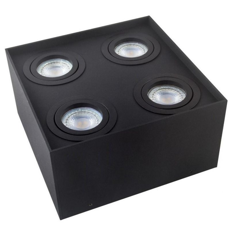 Modern Square LED Downlight 4 Heads Ceiling Spotlight GU10 MR16 LED Bulb Lamp