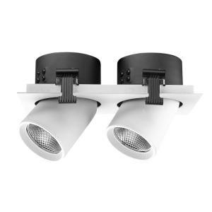 LED Recessed Spotlight High Lumen Output Square Frame COB LED Downlight 2X28W Power R3-2102