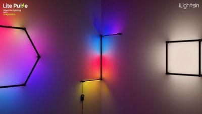 Ilightsin 15W DIY RGBW Dimming Timing Night Flame Shop Indoor Lighting LED Wall Lamp