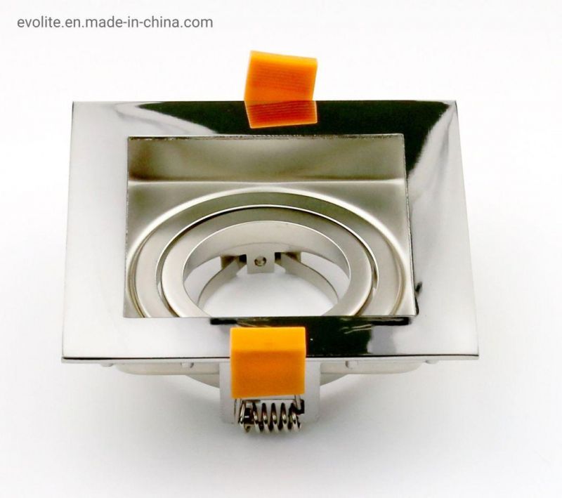 Commercial Lighting Nickel Recessed Square Downlight MR16 Frame LED Downlight Housing