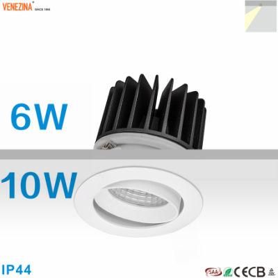 TUV-Ce Certified 65mmcut-out Hole Aluminum COB 6W/10W LED Recessed Spotlight