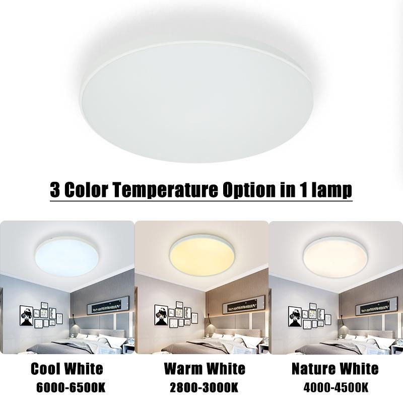 Langde Ultra Thin 5cm Bathroom Kitchen Balcony Ceiling Lamp Fixture Plastic Cover LED Tri Proof Light Ldp4403