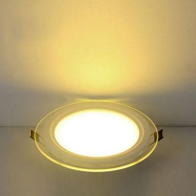 Keou Recessed Embedded Lamp Round Downlight Glass LED Panel Light 24W