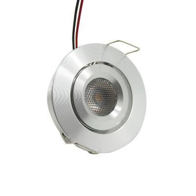 Sliver Shell 3W CREE 12V-24V Adjustable LED Down Light for Kitchen Cabinet Ceiling Spot Lighting 4000K White