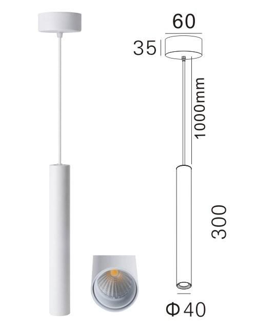 8W Interior Modern Indoor Home Commercial Decoration COB LED Pendant Lamp Ceiling Lighting Drop Light