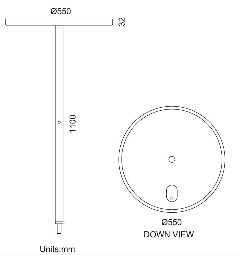 Factory Directly! ! Modern Round Shape Large Size Desktop Standing Lamp Big Desk Light with Direct& Indirect Illumination