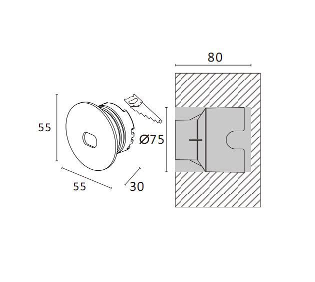 European Venezina Recessed CREE High Power LED IP44/IP65 LED Indoor Wall Stair Lamp Small Wall Light