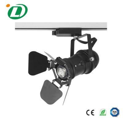 4 Wire 5W Barn Door LED Track Lights Fixture GU10 Flicker Free Light Housing Spot Lights for Studio Lighting