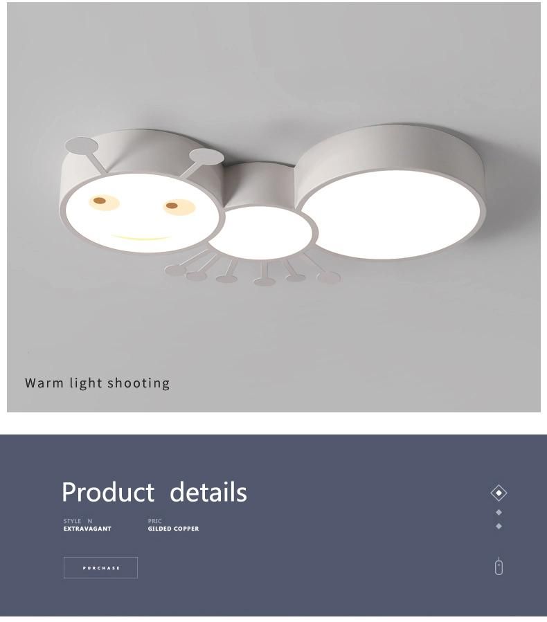 LED Children′s Room Ceiling Lamp Creative Lamps Modern Minimalist Ant Kindergarten Cute Lighting 2020 New Net Red