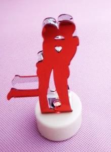 Unique Acrylic Red-Mirror Love-Man Design Multicolor Changing Mini LED Light Night Lamp