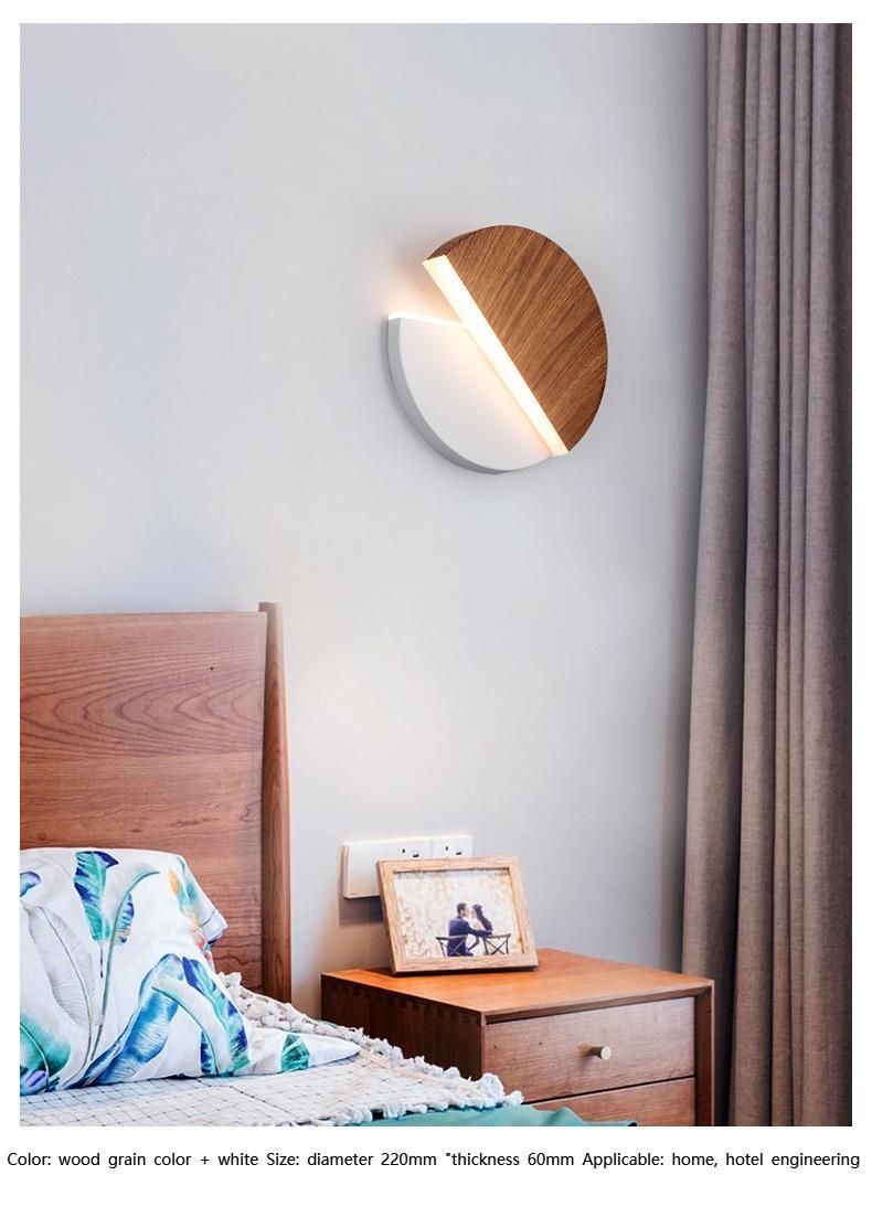 Nordic Creative LED Wall Lamp Modern Indoor Wall Lamp Decorate Bedroom Bedside Lamp Round Rotatable Wall Lamp