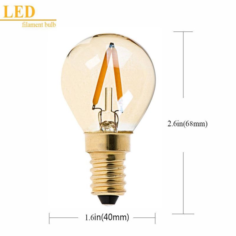 Gold Tint 2200K G40 1W LED Filament Bulb