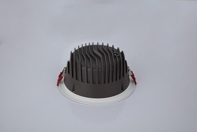 Daylight 6500K Diecasting Aluminum Downlight Ceiling Recessed 30W COB Round LED Spot Down Lights of Zhongshan Factory