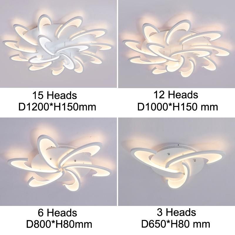 Chandelier Flower Lamp Minimalist LED Ceiling Lighting