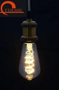 St45 Flexible Filament LED Light Bulb with E27 Screw Base