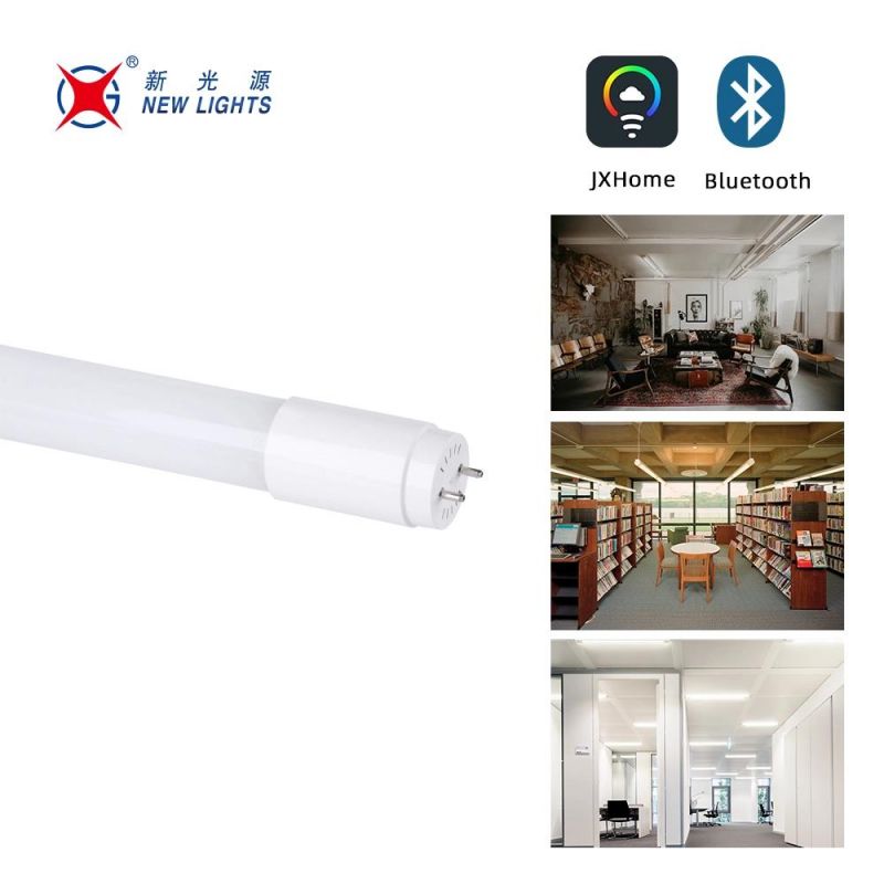 Wholesale CCT Dimmable T8 LED Fluorescent Tubes Light Bluetooth LED Tube Light Sapp Control Smart T8 LED Tube