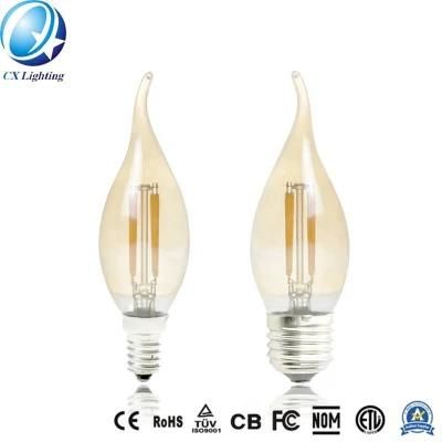 LED Candle Filament Lamp 4W Dimmable C35 LED Light Bulb