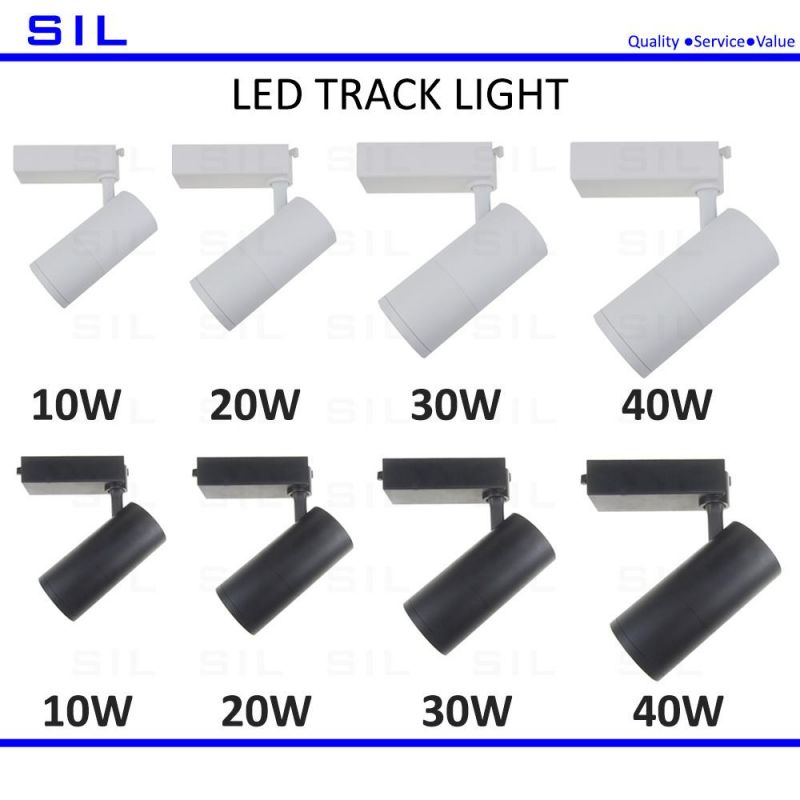 Wholesale Commercial White and Black 10W LED Track Light Track Spotlight Indoor COB LED Track Lamp