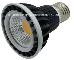 7W E27 PAR30 LED Light with Black Aluminum House Color