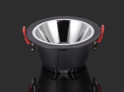 Recessed Die-Casting Aluminium Spot Light COB Round Downlight Isolated Driver 15W