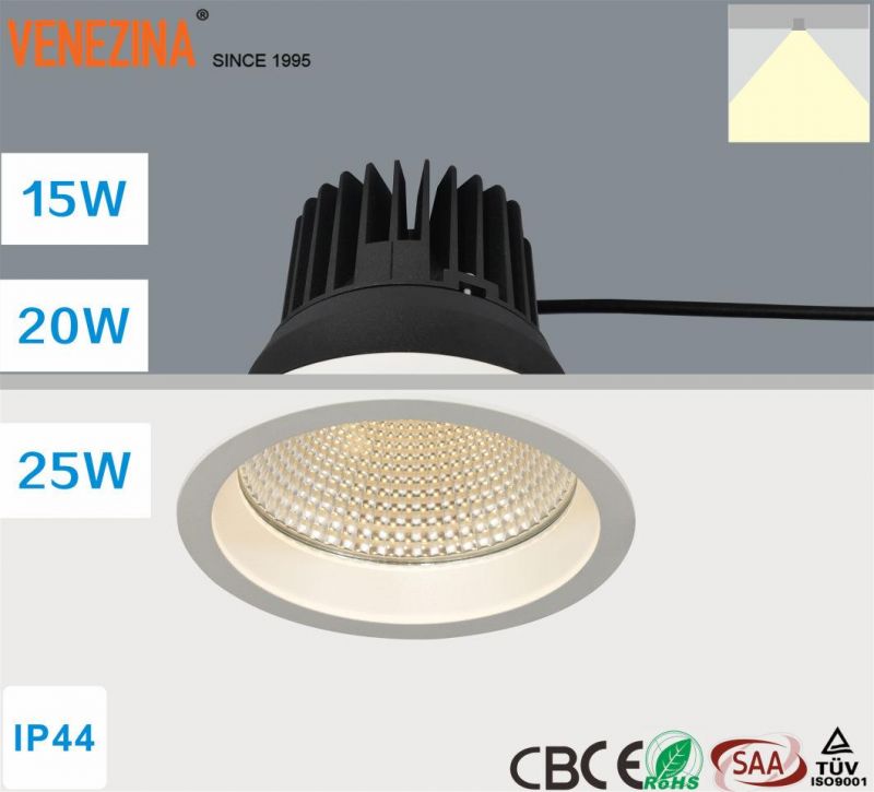 R6202 15W/20W/25W Aluminum Dimmable COB LED Ceiling Spotlight Recessed Downlight with Driver