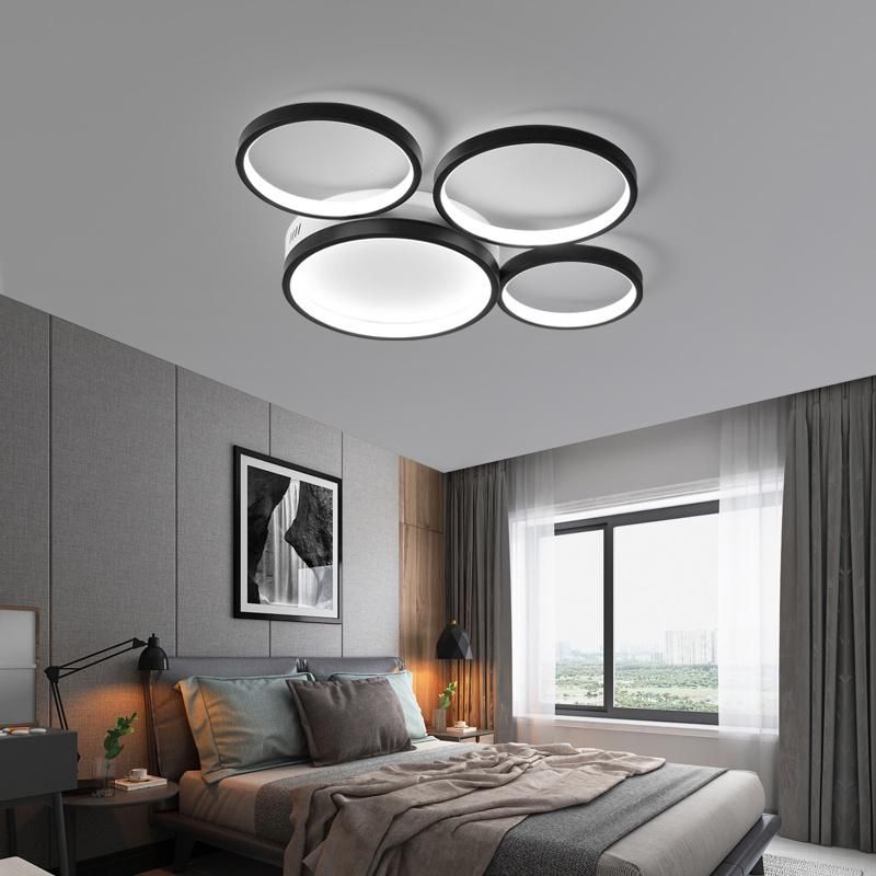 2021 New Modern Rings Living Room Hotel Acrylic LED Ceiling Lamp